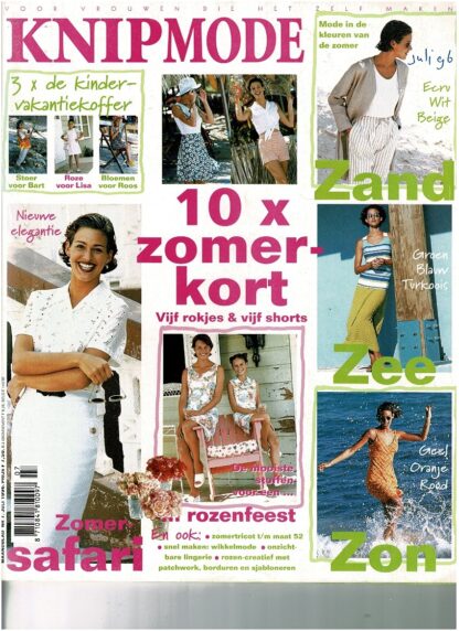 Knip Mode nr. 7 juli 1996 patroonbladen vastgeniet
