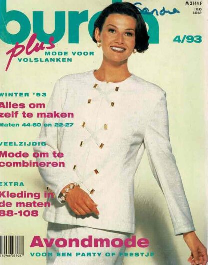 Burda Plus 4/93 patroonbladen zitten vastgeniet