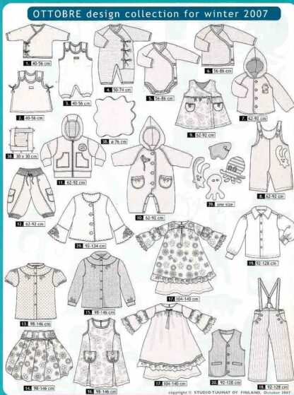 Ottobre kids fashion winter 6/2007 patroonbladen liggen er los in - Afbeelding 2