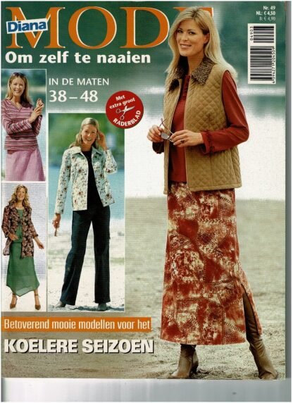 Diana Mode nr. 49 patroonbladen zitten vastgeniet