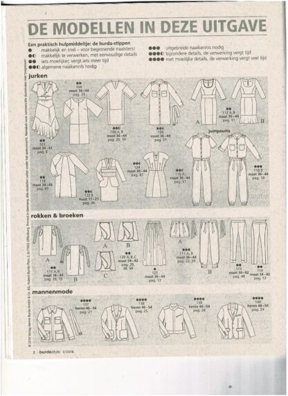 Burda Style 2/2016 patroonbladen zitten vastgeniet - Afbeelding 2