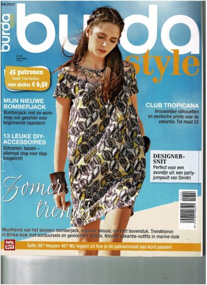 Burda Style 04/2017 patroonbladen zitten vastgeniet