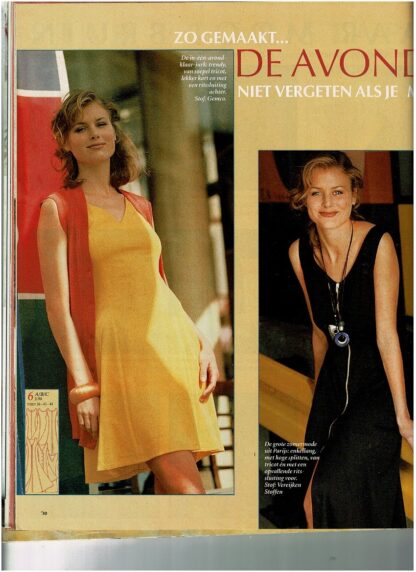 Knip Mode nr. 6 juni 1993 patroonbladen zitten vastgeniet - Afbeelding 2