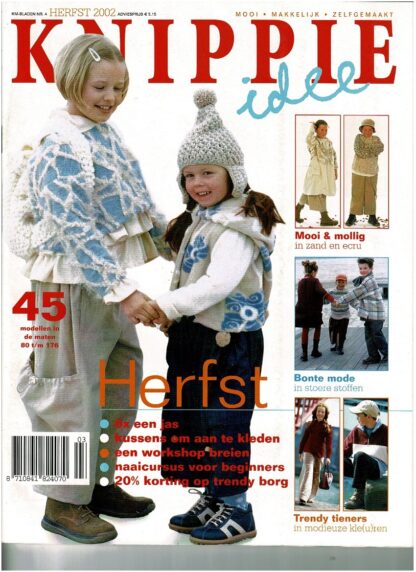 Knippie herfst 2002 patroonbladen zitten vastgeniet