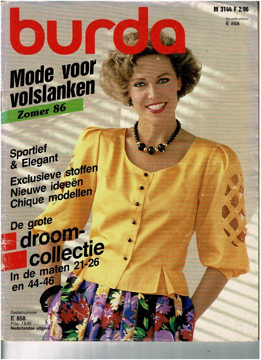 Burda Mode voor volslanken zomer 86 raderbladen zitten er los bij