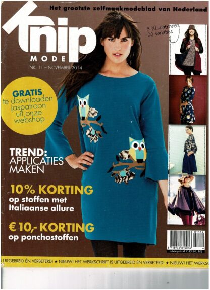 Knip Mode nr. 11 november 2014 patroonbladen zitten er los in