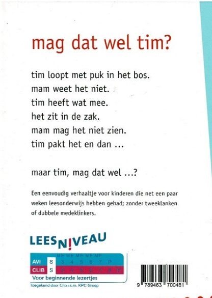 mag dat wel tim? / Janneke Wiegers (AVI Start ; harde kaft) - Afbeelding 2