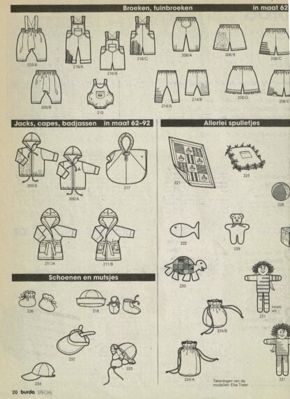 Burda voor de baby voorjaar/zomer 1996 (E 362) de raderbladen zitten er los in - Afbeelding 3