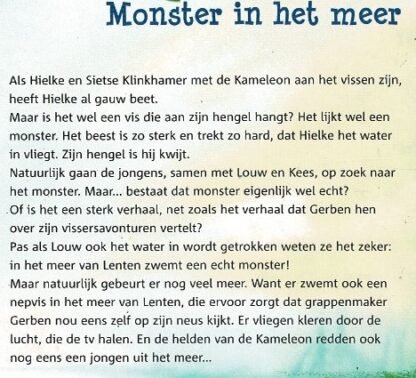 De Kameleon junior: Monster in het meer / Fred Diks (AVI E5 ; Harde kaft) - Afbeelding 2