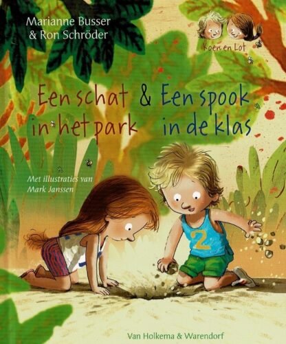 Een schat in het park / Een spook in de klas / Marianne Busser ( 2 boeken in 1 verzamelband ; AVI E3 ; Harde kaft)