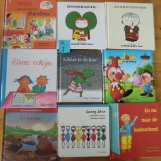 Actie kinderboeken K1 (Voorleesboeken): 9 kleine boeken voor € 3,- (het zijn boekjes met wat gebruikssporen)