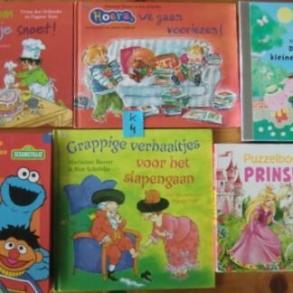 Actie kinderboeken K4 (Voorleesboeken): 6 boeken voor € 3,- (het zijn boekjes met wat gebruikssporen)
