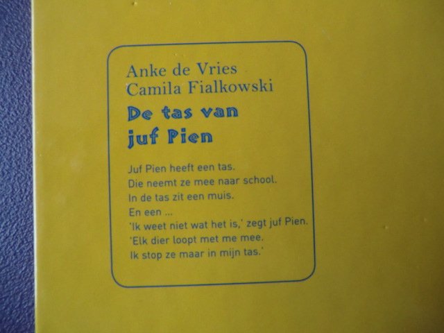 De tas van juf Pien / Anke de Vries (AVI E3 ; harde kaft)