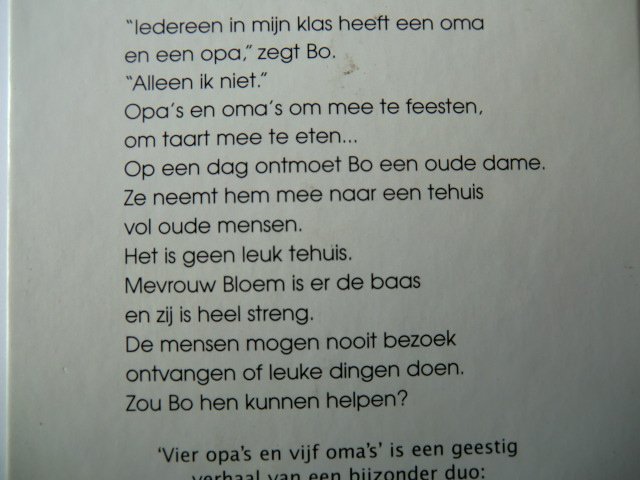 Vier opa's en vijf oma's / Detty Verreydt (AVI M4 ; harde kaft)