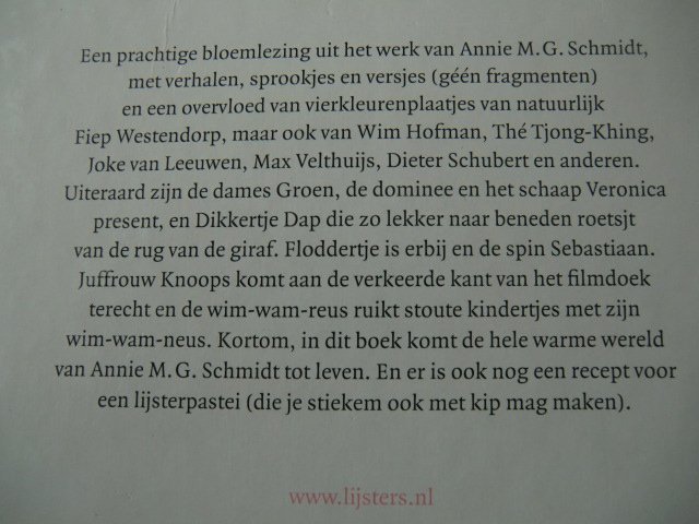 Het Grote Lijsterboek van Annie M.G. Schmidt (Harde kaft)