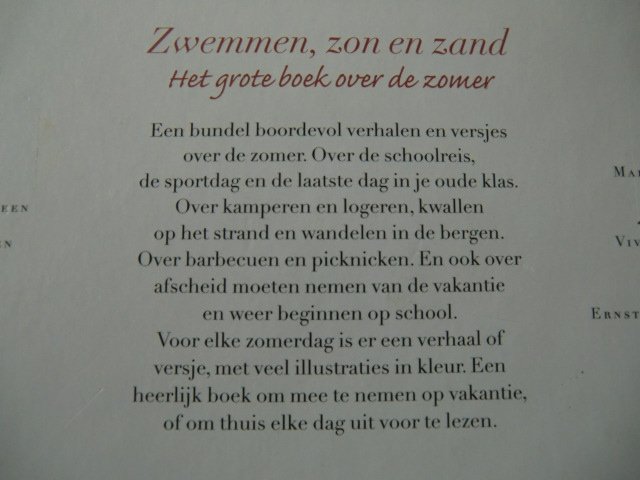 Zwemmen, zon en zand: Het grote boek over de zomer (Harde kaft)