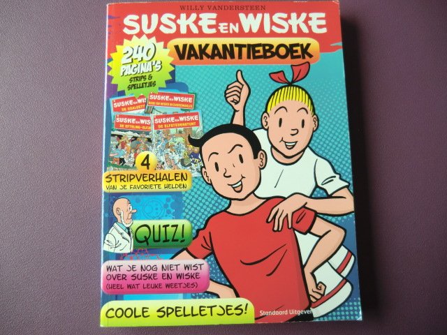 Suske en Wiske vakantieboek: 4 stripverhalen quiz leuke weetjes spelletjes etc