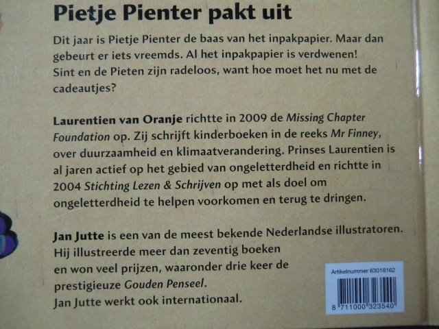 Piete Pienter pakt uit / Laurentien van Oranje (Harde kaft)