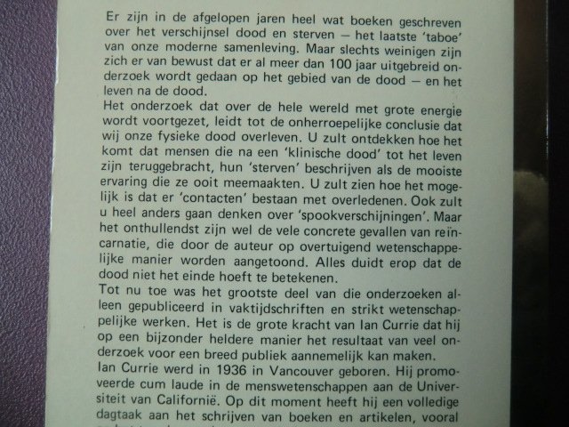 De dood is niet het einde / Ian Currie (Paperback)