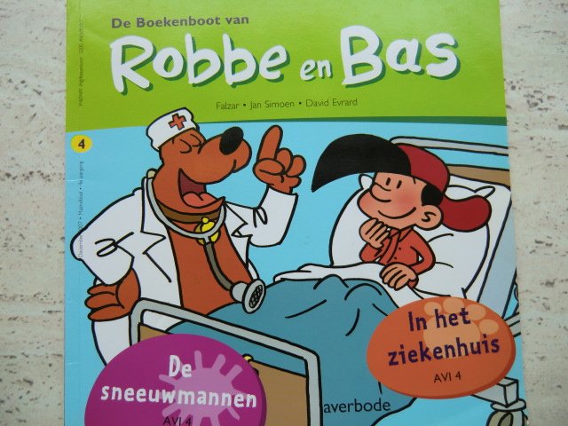 Robbe en Bas: In het ziekenhuis (AVI 4; zachte kaft)