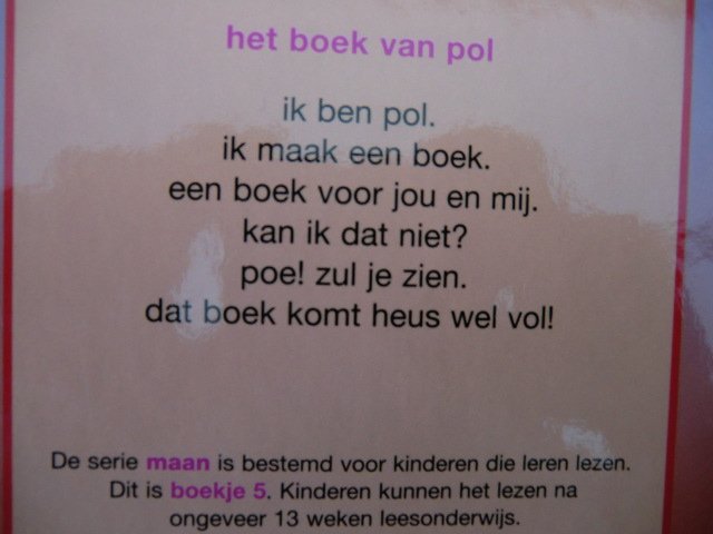 het boek van pol / Lieneke Dijkzeul (Serie maan; harde kaft; AVI 1)