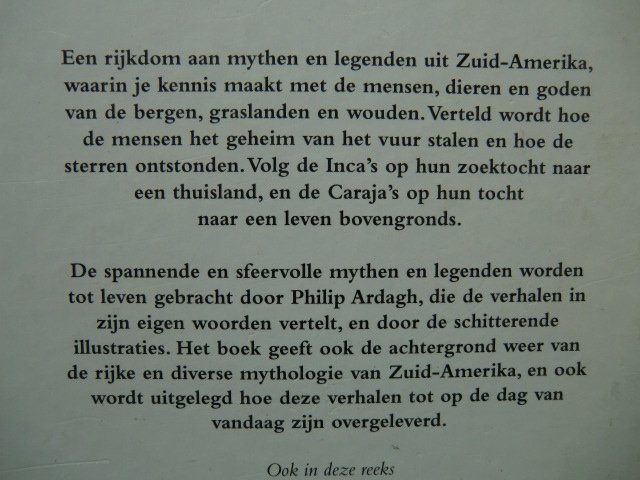 Zuid-Amerikaanse mythen en legenden / Philip Ardagh (Harde kaft)
