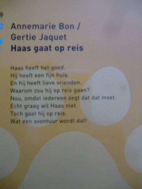 Haas gaat op reis / Annemarie Bon (AVI 4 ; zachte kaft)