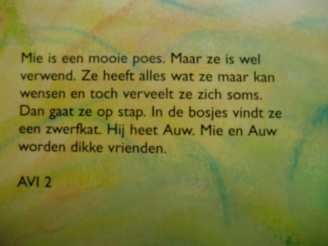 Mie en Auw / Jetty Krever (AVI 2 Mijn eerste lijster; zachte kaft)