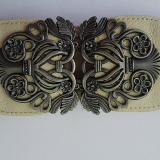 Riem met metalen gesp beige