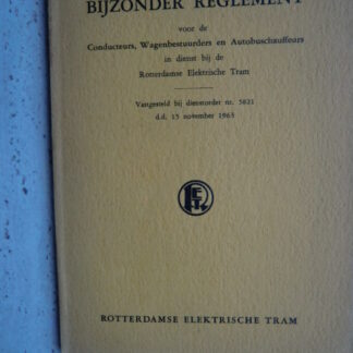 Bijzonder reglement voor de conducteurs, wagenbestuurders en autobuschauffeurs in dienst bij de RET